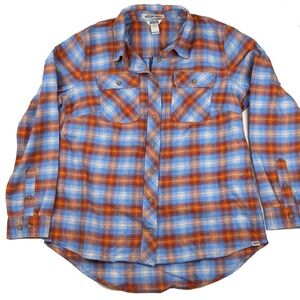 Duluth Trading Co. Women's Folklore Flannel Shirt Size Large